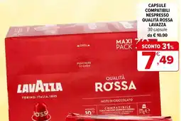 Iperal Capsule compatibili nespresso qualità rossa Lavazza offerta