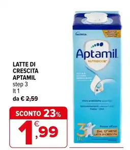 Iperal Latte di crescita Aptamil offerta
