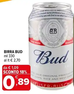 Iperal Birra Bud offerta