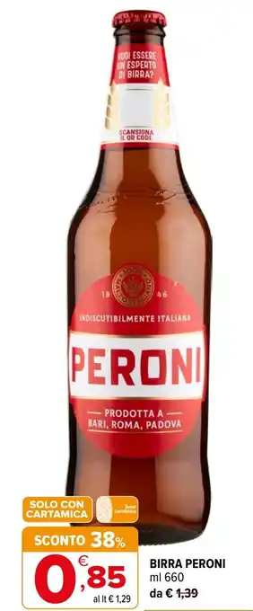 Iperal Birra Peroni offerta