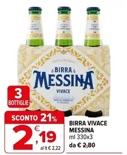 Iperal Birra vivace Messina offerta