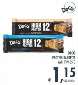 Deco Supermercati Decò protein barretta offerta