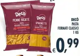 Deco Supermercati Decò pasta formati classici offerta