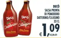 Deco Supermercati Decò salsa pronta di pomodoro datterino/ciliegino offerta