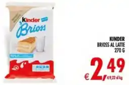 Deco Supermercati Kinder brioss al latte offerta