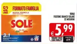 Deco Supermercati Sole fustone bianco solare 52 misurini offerta