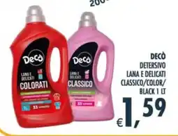 Deco Supermercati Decò detersivo lana e delicati classico/color/ black offerta