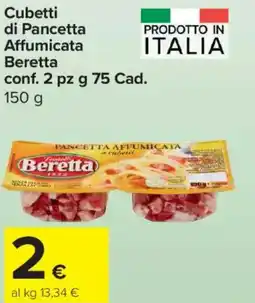 Carrefour Express Cubetti di Pancetta Affumicata Beretta offerta