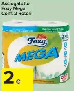 Carrefour Express Asciugatutto Foxy Mega Conf. 2 Rotoli offerta