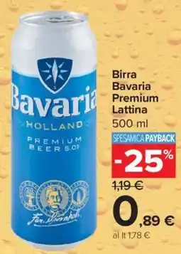 Carrefour Express Birra Bavaria Premium Lattina offerta
