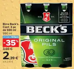 Carrefour Express Birra Beck's offerta