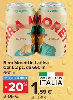 Carrefour Express Birra Moretti in Lattina offerta