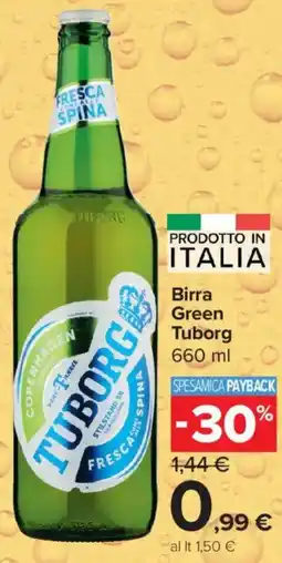 Carrefour Express Birra Green Tuborg offerta