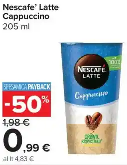 Carrefour Express Nescafe' Latte Cappuccino offerta