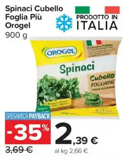 Carrefour Express Spinaci Cubello Foglia Più Orogel offerta