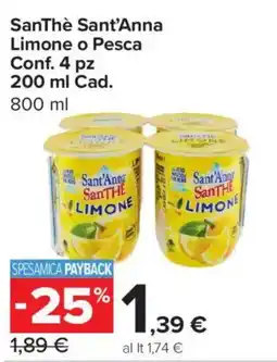 Carrefour Express SanThè Sant'Anna Limone o Pesca offerta