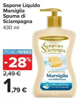 Carrefour Express Sapone Liquido Marsiglia Spuma di Sciampagna offerta