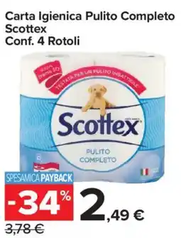 Carrefour Express Carta Igienica Pulito Completo Scottex offerta