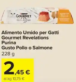 Carrefour Express Alimento Umido per Gatti Gourmet Revelations Gusto Pollo o Salmone offerta
