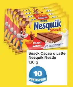 Carrefour Express Snack Cacao o Latte Nesquik Nestlè offerta
