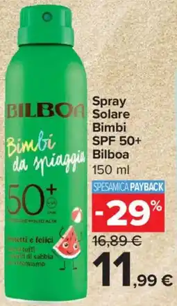 Carrefour Express Spray Solare Bimbi SPF 50+ Bilboa offerta