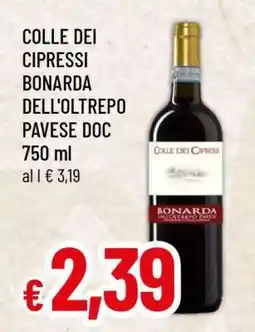 Famila COLLE DEI CIPRESSI BONARDA DELL'OLTREPO PAVESE DOC 750 ml offerta