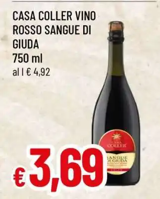 Famila CASA COLLER VINO ROSSO SANGUE DI GIUDA offerta