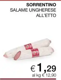 Coop SORRENTINO SALAME UNGHERESE ALL’ETTO offerta