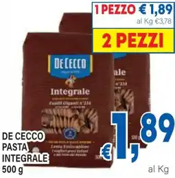 DEM De cecco pasta integrale offerta