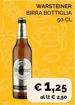 Coop WARSTEINER BIRRA BOTTIGLIA offerta