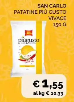 Coop SAN CARLO PATATINE PIÙ GUSTO VIVACE 150 G offerta