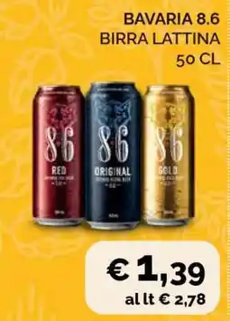 Coop BAVARIA 8.6 BIRRA LATTINA offerta