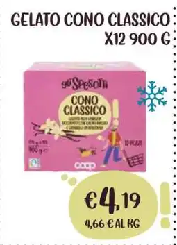 Coop GELATO CONO CLASSICO X12 900 G offerta