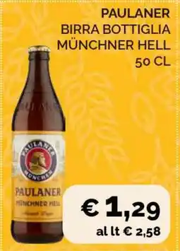 Coop PAULANER BIRRA BOTTIGLIA MÜNCHNER HELL 50 CL offerta