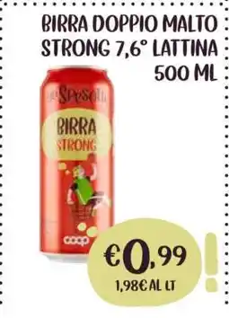 Coop BIRRA DOPPIO MALTO STRONG 7,6° LATTINA offerta