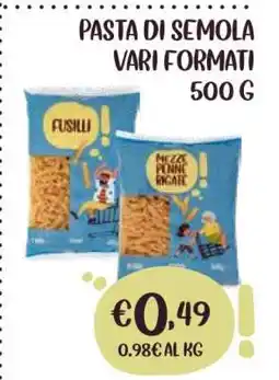 Coop Pasta di semola vari formati offerta