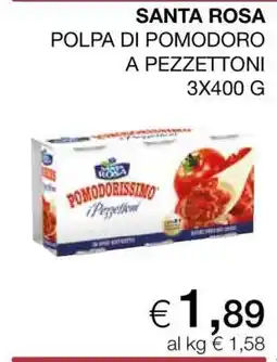 Coop SANTA ROSA POLPA DI POMODORO A PEZZETTONI 3X400 G offerta