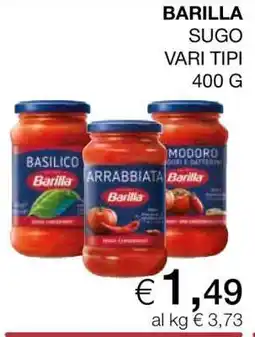 Coop BARILLA SUGO VARI TIPI offerta