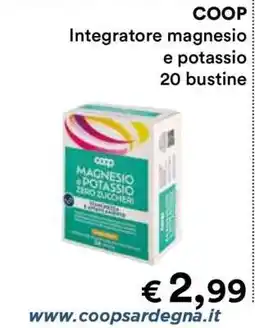 Coop COOP INTEGRATORE MAGNESIO E POTASSIO 20 BUSTINE offerta