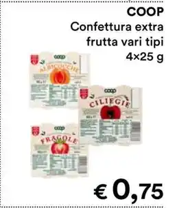 Coop COOP Confettura extra frutta vari tipi offerta