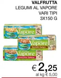 Coop VALFRUTTA LEGUMI AL VAPORE offerta