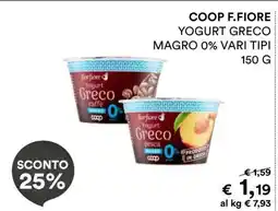 Coop COOP F.FIORE YOGURT GRECO offerta