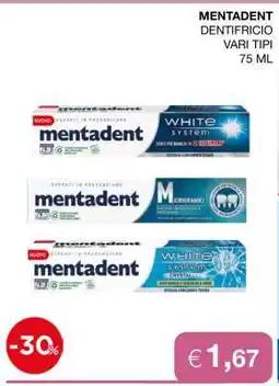 Coop Mentadent Dentifricio offerta