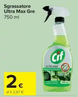 Carrefour Sgrassatore Ultra Max Gre offerta