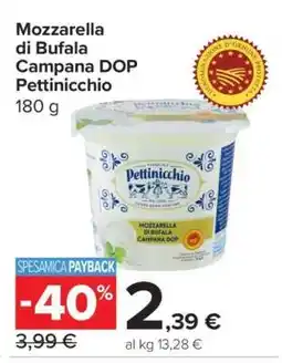 Carrefour Mozzarella di Bufala Campana DOP Pettinicchio offerta
