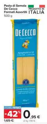 Carrefour Pasta di Semola De Cecco Formati Assortiti offerta