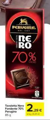 Carrefour Tavoletta Nero Fondente 70% Perugina offerta