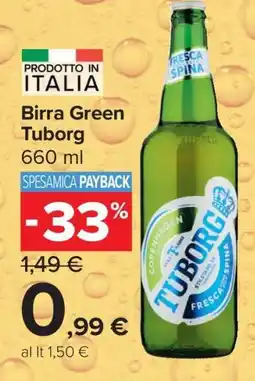 Carrefour Birra Green Tuborg offerta