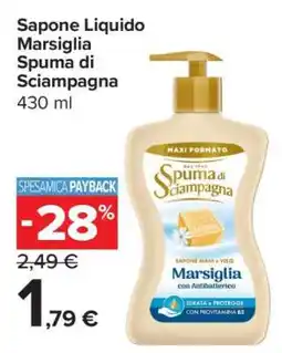 Carrefour Sapone Liquido Marsiglia Spuma Di Sciampagna offerta