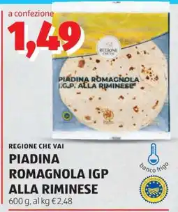 ALDI Piadina Romagnola IGP alla Riminese offerta